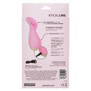 Back packaging of the Slay Tickle Me Pink Petite Arouser showcasing features and functions.