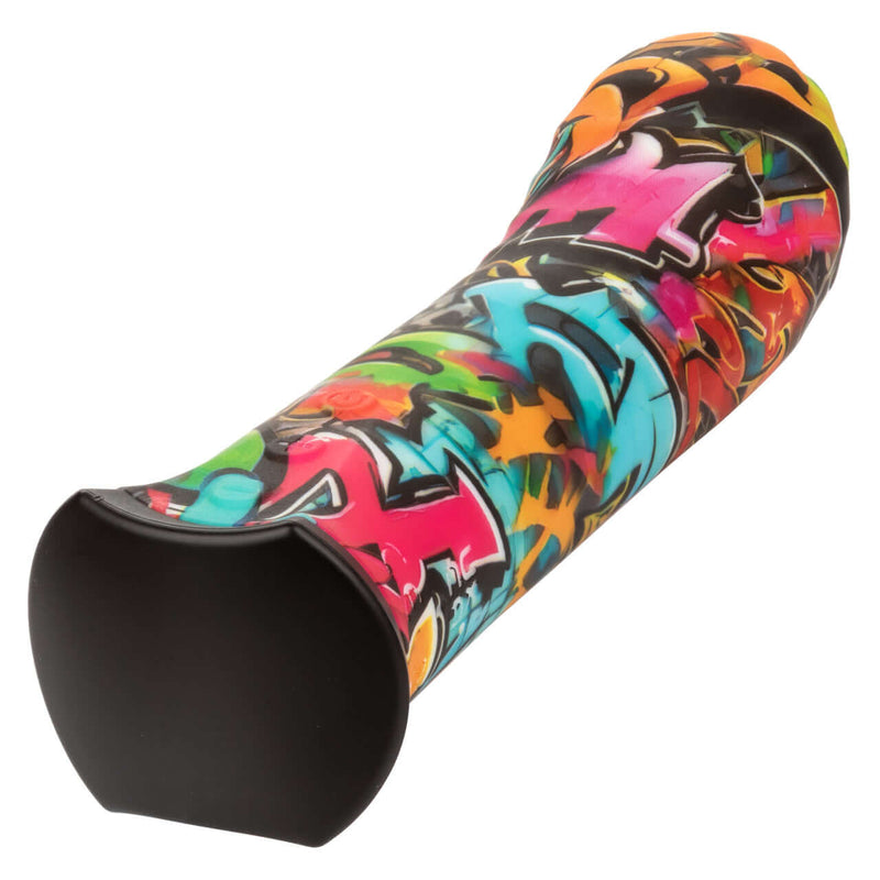Hype Mini G vibrator featuring a colorful graffiti-inspired design for intense G-spot stimulation with 10 turbo-charged speeds