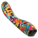 Hype Ridg'd G 10-Speed Curved G-Spot Vibrator with colorful graffiti design for enhanced pleasure