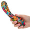 Hand holding Hype Ridg'd G 10-Speed Curved G-Spot Vibrator with colorful graffiti design for deep, ridges-enhanced pleasure.