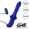 Blue ridged thruster sex machine with remote and magnetic USB charging cord, featuring incredible power and state-of-the-art design.