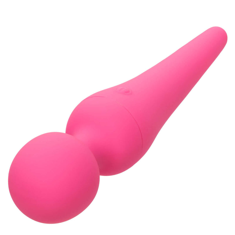 Pink Couture Collection Body Wand massager with 10 vibration speeds, crafted from waterproof silicone for luxurious sensory experience.
