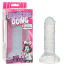 Monster Dong The Invisible Man Silicone Dildo 6 inch Clear in packaging with a transparent design.