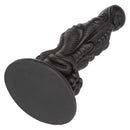 Black 9.75” Monster Dong The Colossus silicone dildo with suction cup, featuring a detailed, life-like design for extreme pleasure.