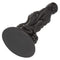 Black 9.75” Monster Dong The Colossus silicone dildo with suction cup, featuring a detailed, life-like design for extreme pleasure.