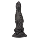 Monster Dong™ The Colossus 9.75” black silicone dildo with suction cup base, detailed life-like design for intense pleasure.