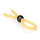 Dr Joel Kaplan Erection Enhancing Lasso Ring Natural in yellow with a black bead, designed for enhanced performance.