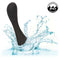 Dr. Joel Kaplan Rechargeable Prostate Locator splashing water, IPX7 waterproof, sleek design for comfortable, precise stimulation.