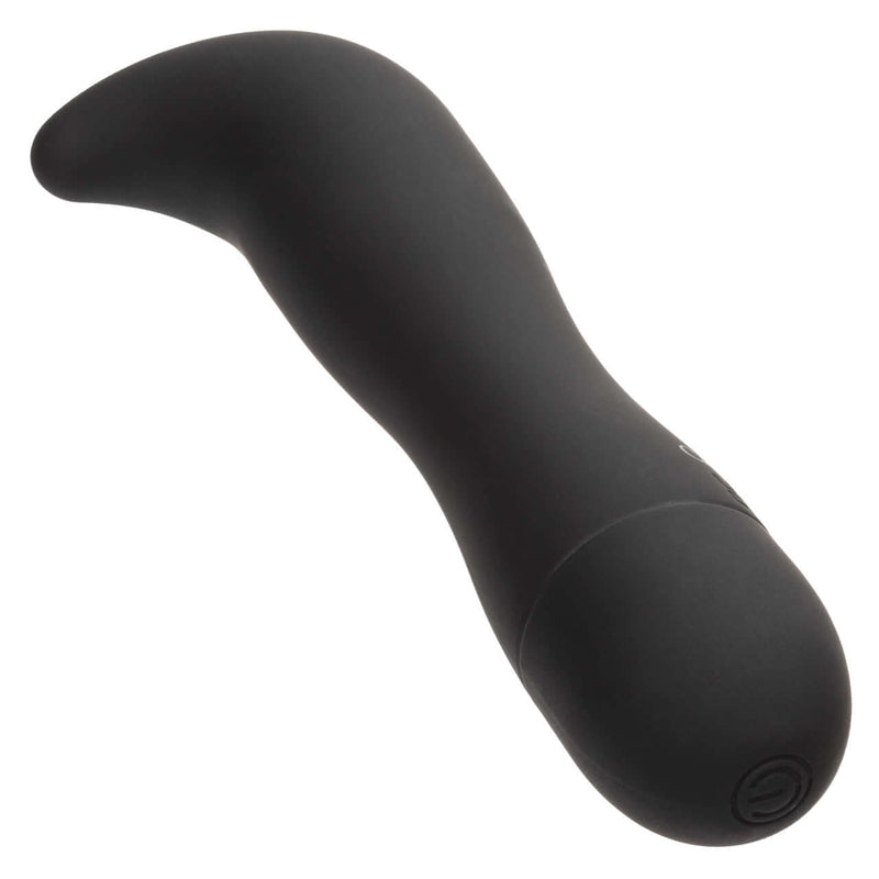Black Dr. Joel Kaplan Rechargeable Prostate Probe with curved design for precision prostate stimulation.