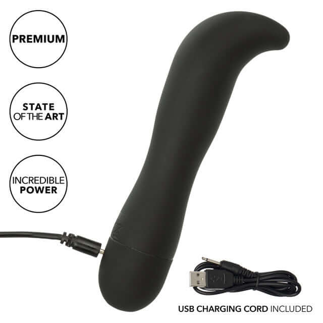 Dr. Joel Kaplan Rechargeable Prostate Probe with USB charging cord, featuring premium design, state-of-the-art technology, and incredible power.