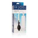 Dr Joel Kaplan Erection Pump Clear packaging with suction bulb and clear cylinder for enhanced results.
