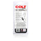 COLT Adjustable 3-Snap Leather C/B Strap packaging in black, designed by California Exotic Novelties, enhancing intimate encounters.