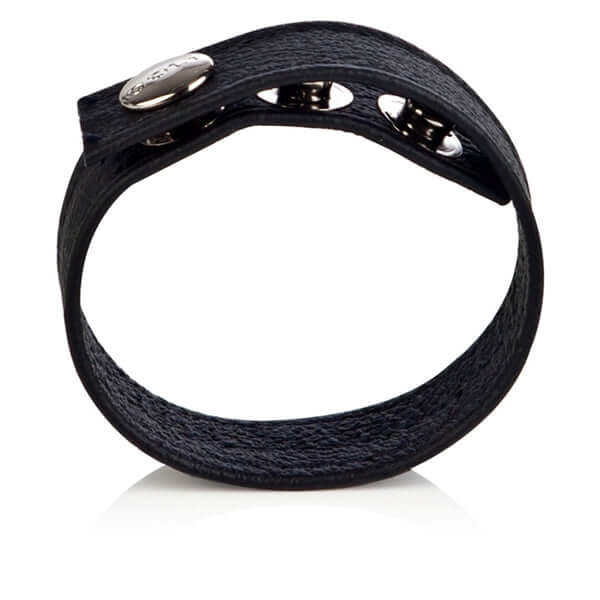 COLT Adjustable 3-Snap Leather C/B Strap - Black for enhanced pleasure and bondage play
