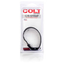 COLT Adjustable 3-Snap Leather C/B Strap in packaging - Black