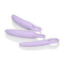 Dr Laura Berman Alena Silicone Dilators Set Purple featuring three ergonomic dilators in soft purple silicone.