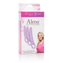 Dr Laura Berman Alena Silicone Dilators Set Purple packaging showcasing the 3-piece set in ergonomic design.