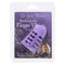 Dr. Laura Berman Rechargeable Finger Vibe in packaging, compact purple dual-finger vibrator for intimate pleasure and powerful vibrations.