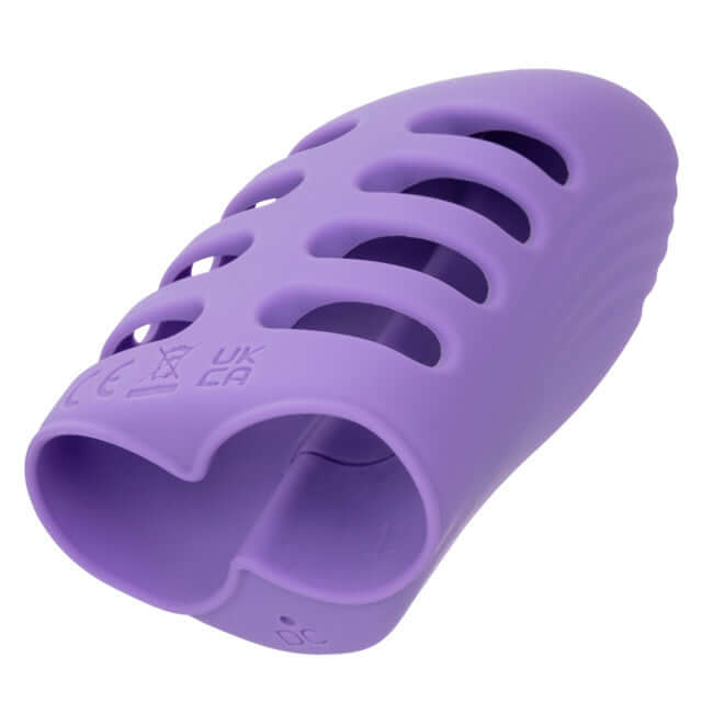Dr. Laura Berman Rechargeable Finger Vibe Dual Finger Vibrator in Purple, Compact and Powerful Design.