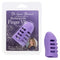 Dr. Laura Berman Rechargeable Finger Vibe packaging and purple silicone dual-finger sleeve.