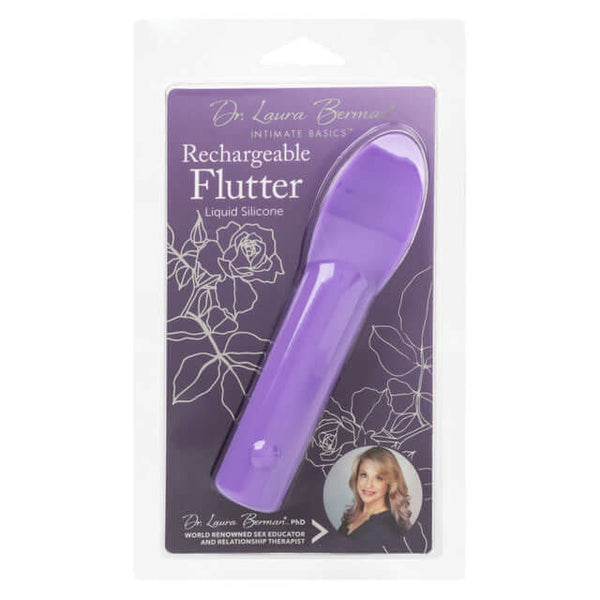 Dr. Laura Berman Rechargeable Flutter Vibrator in Packaging | 10-Speed Flickering Teaser for Full Coverage Stimulation