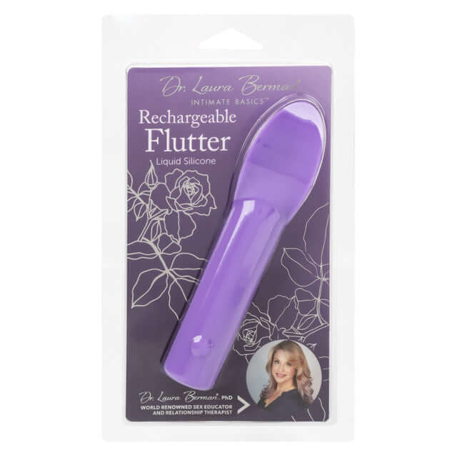 Dr. Laura Berman Rechargeable Flutter Vibrator in Packaging | 10-Speed Flickering Teaser for Full Coverage Stimulation