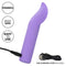 Dr. Laura Berman Rechargeable Flutter Vibrator in purple with USB charging cord, powerful, body safe, and easy to use.