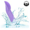 Dr. Laura Berman Rechargeable Flutter Vibrator IPX7 waterproof feature with purple design in water splash.