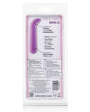 Purple First Time Mini G Vibe packaging for G-spot stimulation with multi-speed vibrations by California Exotic Novelties.