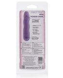 First Time Mini Power Swirl Vibrator Purple packaging with details on features and usage instructions.