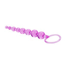First Time Love Anal Beads Pink with a flexible, tapered design for comfortable and gradual progression.