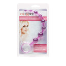 First Time Love Anal Beads Pink in packaging showcasing graduated beads and easy retrieval ring.