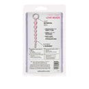 First Time Love Anal Beads Pink packaging with easy retrieval ring and graduated design for beginners.