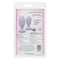 Packaging for First Time Crystal Booty Duo Silicone Anal Plug set, featuring 2 smooth, purple plugs with heart crystal accents.