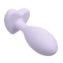 First Time Crystal Booty Duo Silicone anal plug in white with heart-shaped base for backdoor pleasure.