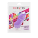Whisper Micro Heated Purple Vibrator in sleek packaging by California Exotic Novelties, showcasing discreet design and functions.