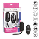 Silicone Remote Controlled Rechargeable Vibrating Egg packaging with remote, showcasing features and functionality.