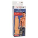 Max Vibrating Cock & Balls 7 inches packaging showing independent dual motors and lifelike material.