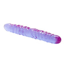 Reflective Gel Veined Double Dong 12 Inch Lavender showcasing its shimmering lavender design and textured shaft.