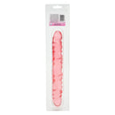 Translucence Veined Double Dong 12 inch Pink in packaging, showcasing its double-ended design and vibrant color.