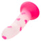 Glow Stick Heart Dildo made of soft Satin Finish Silicone featuring glow-in-the-dark heart pattern, designed for playful intimate experiences.