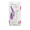 Back view of Booty Call Booty Shaker Vibrating Probe packaging in purple featuring product design and specifications