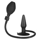 Booty Call Booty Pumper Small Butt Plug Black with pump and silicone design for adjustable pleasure.