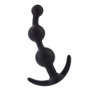 Booty Call Booty Beads Flexible Black designed for tantalizing anal stimulation.
