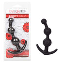 Booty Call Booty Beads Flexible Black in packaging, designed for pleasurable anal stimulation with flexible silicone.