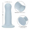 Wave Rider Foam Blue Probe with wavy texture and suction cup base for enhanced pleasure and versatile use.