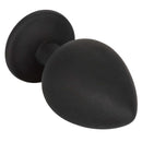 Silicone Gem Anal Kit Black graduated plug in sleek black design, featuring a comfortable shape and sturdy base.