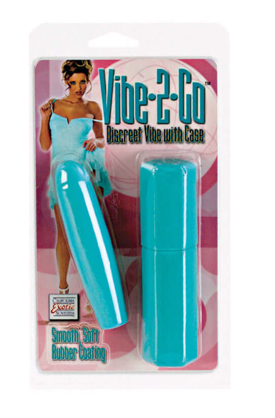 Vibe-2-Go Teal Vibrator Set with Matching Case in Packaging