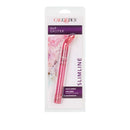 Clit Exciter Pink Hard Vibrator packaging, featuring multi-speed, textured scoop design and waterproof capabilities.