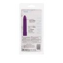 Mini Neon Hard Vibrator 4.5 inches Purple packaging showcasing powerful multi-speed vibrations and body-safe features.