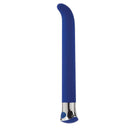 California Exotic Novelties Risque G-Spot Vibrator 10-Function Blue with curved tip and sleek design for intense pleasure.